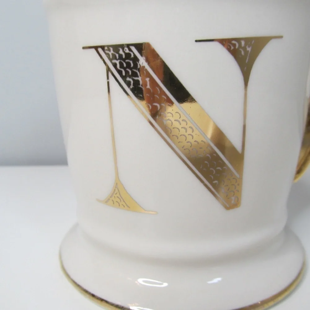 Anthropologie Initial Monogram Coffee Mug N